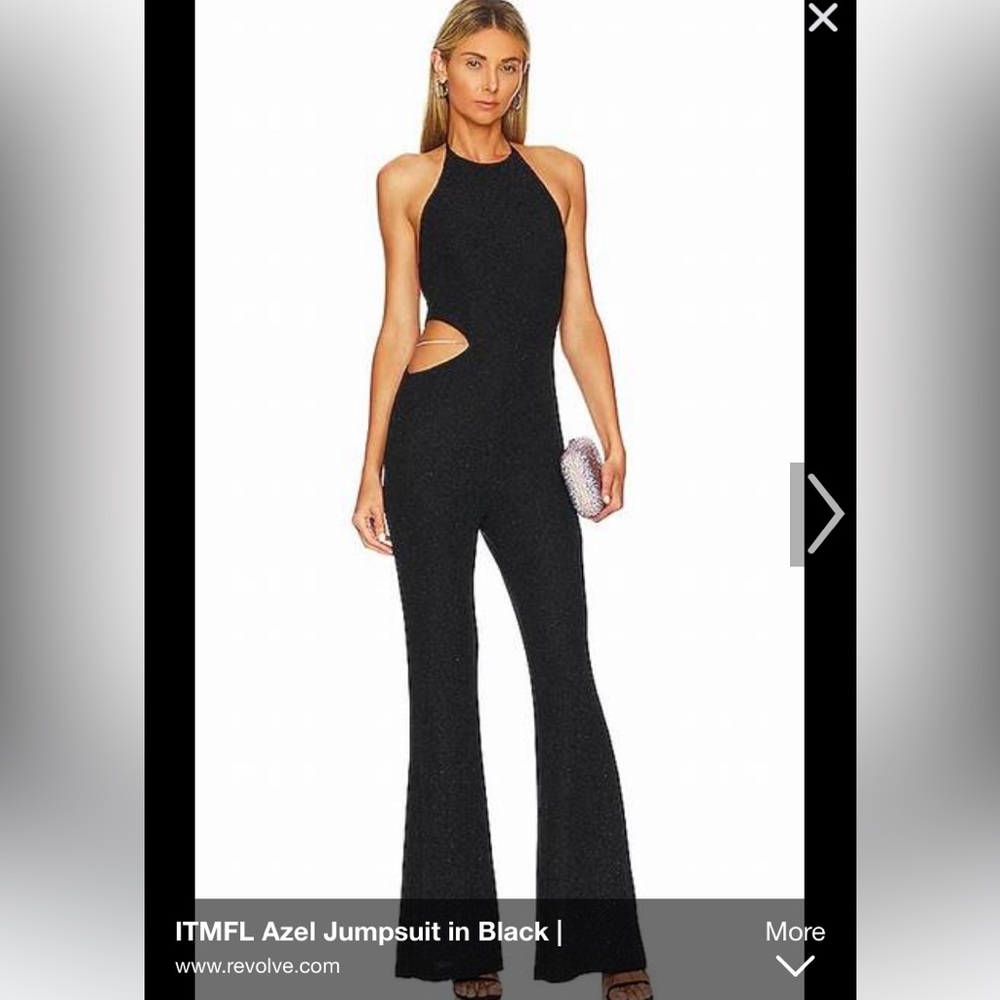ITMFL AZEL Black Jumpsuit.  Size L.